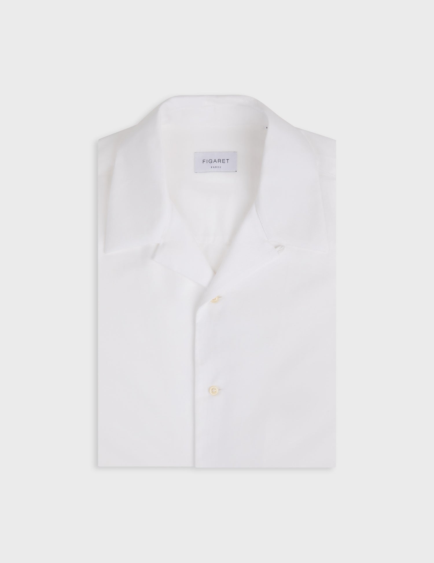 White Nylan shirt - Oxford - Cuban with bridle Collar#7