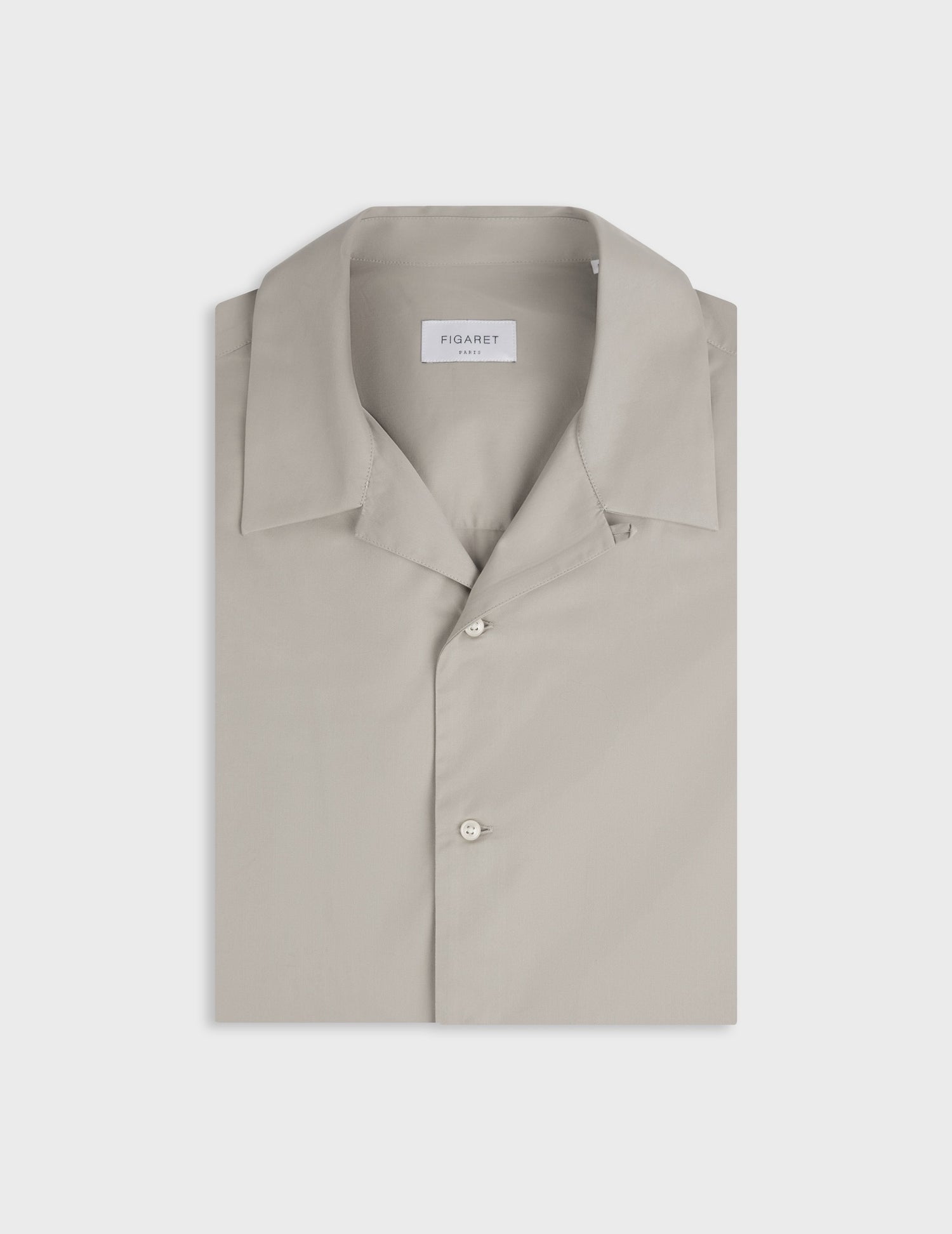 Nylan beige shirt - Twill - Cuban with bridle Collar#3