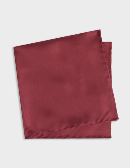 Pochette en twill de soie bordeaux