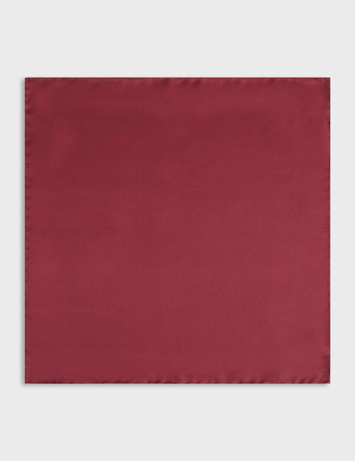 Burgundy silk twill pocket square