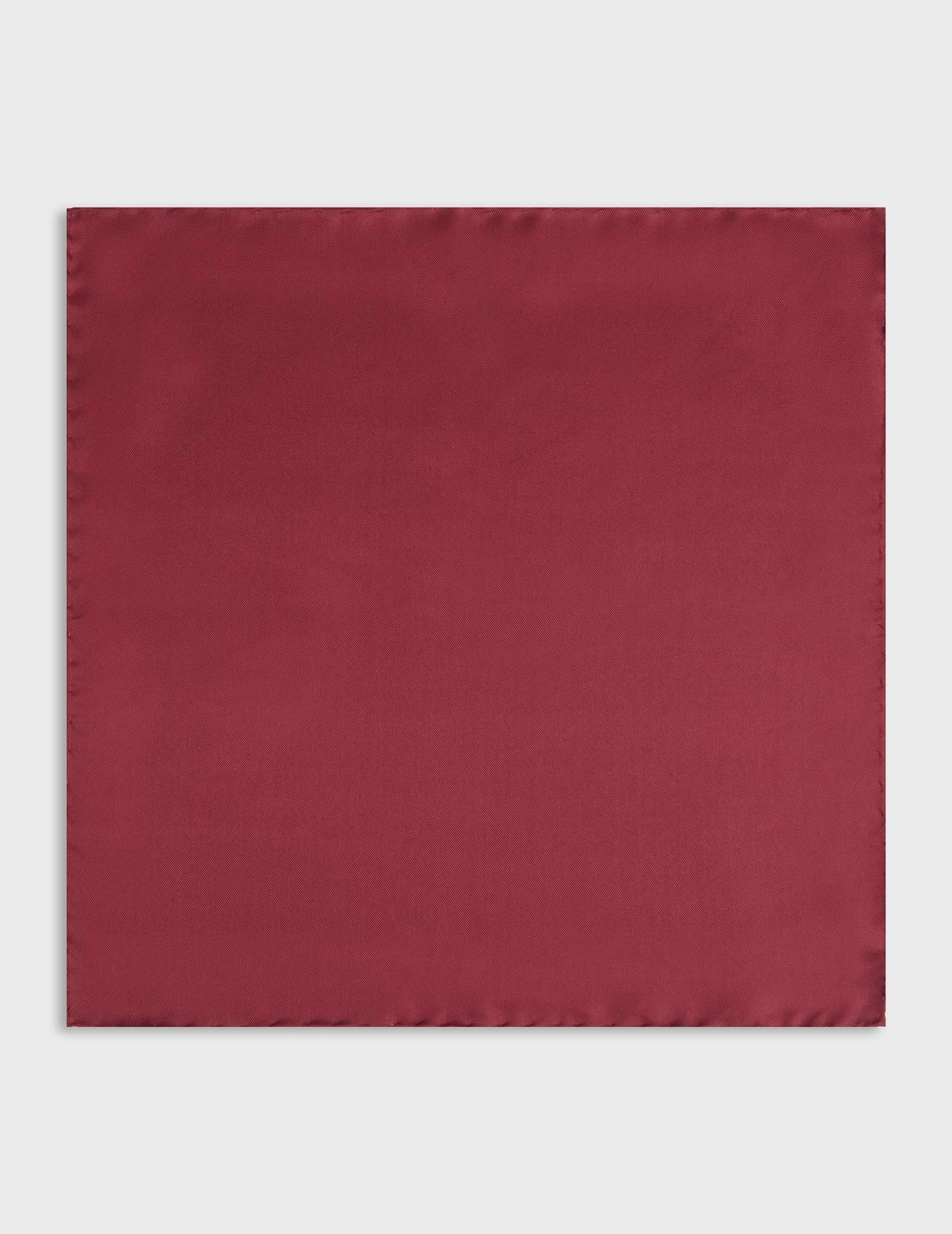 Pochette en twill de soie bordeaux