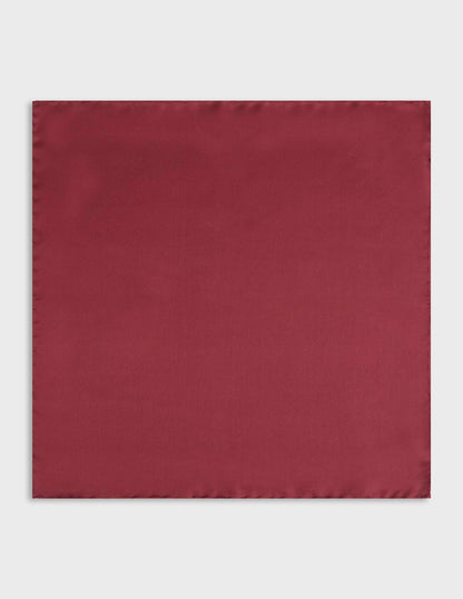 Pochette en twill de soie bordeaux