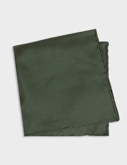 Pochette en twill de soie kaki