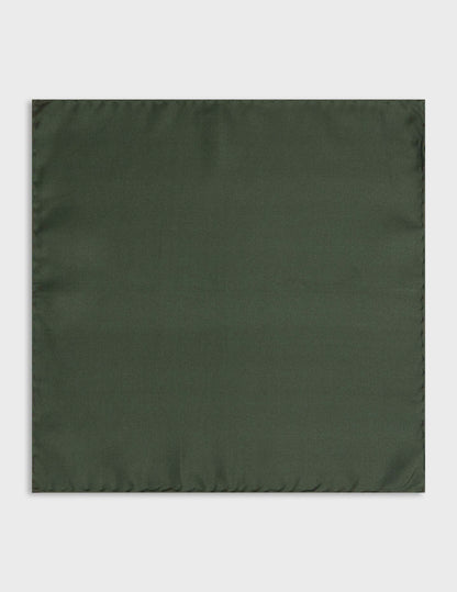 Pochette en twill de soie kaki