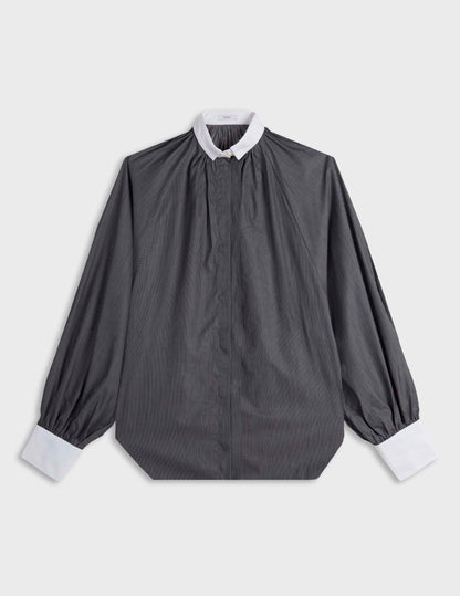 Chemise Pauline rayée noire