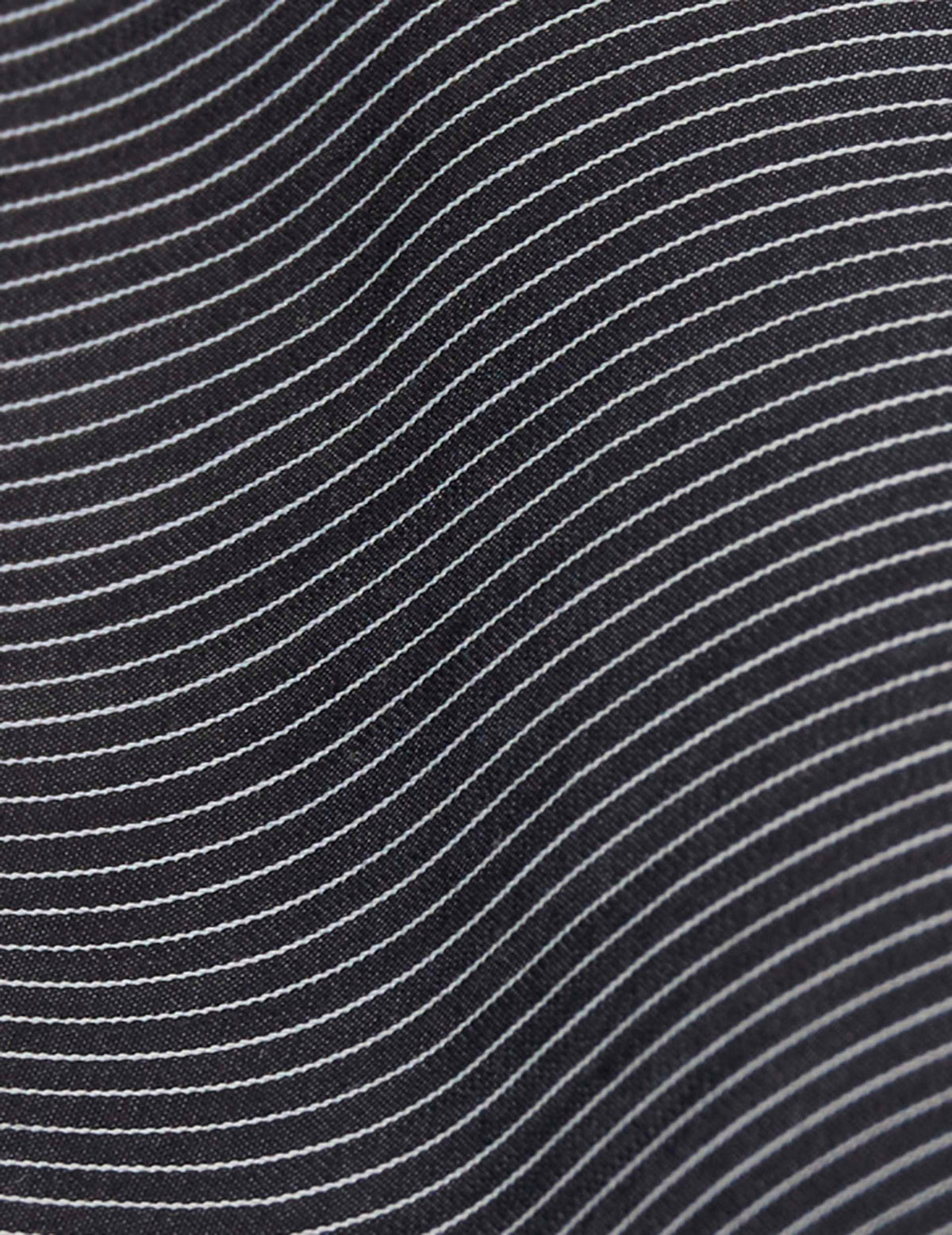 Chemise Pauline rayée noire - Twill - Col Cousu