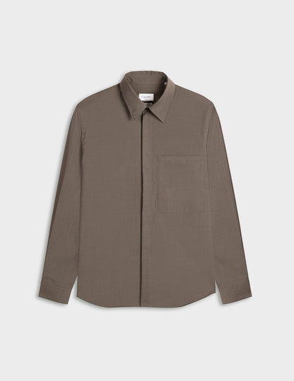 Brown virgin wool Paul shirt