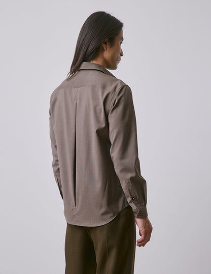 Brown virgin wool Paul shirt