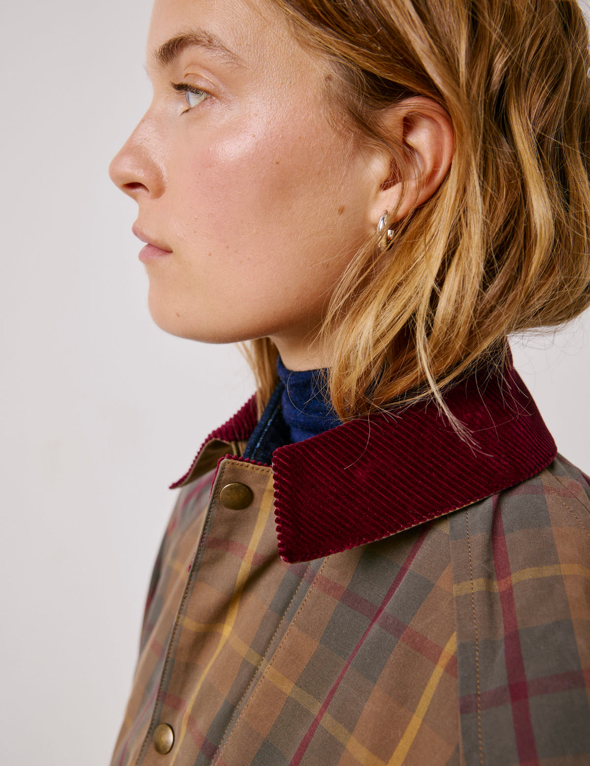Blouson Pénelope en coton à carreaux