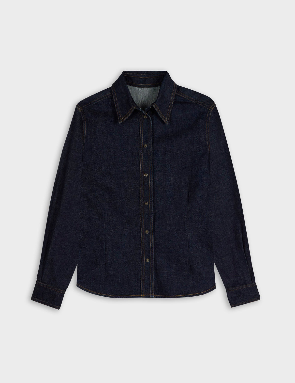 Chemise Penny en denim bleu marine - Denim - Col Chemise