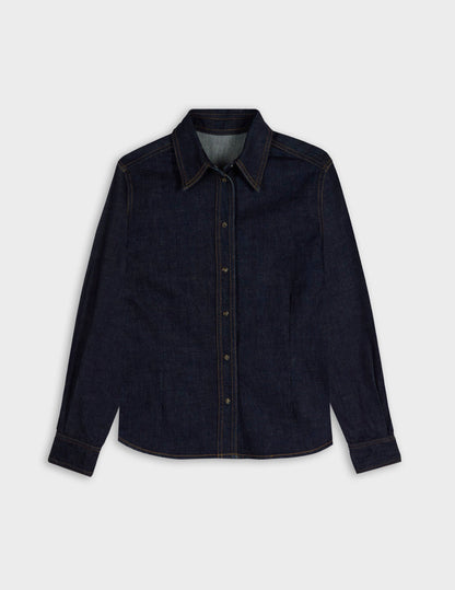 Chemise Penny en denim bleu marine