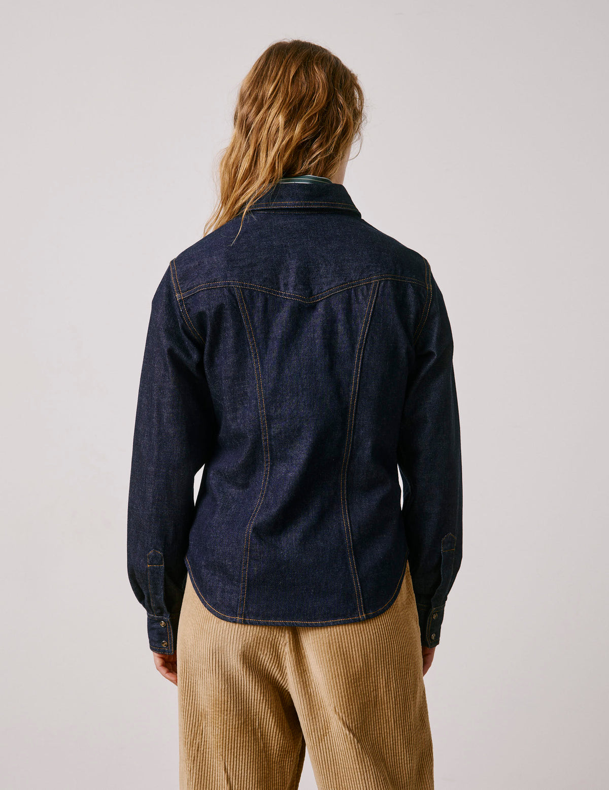 Chemise Penny en denim bleu marine - Denim - Col Chemise