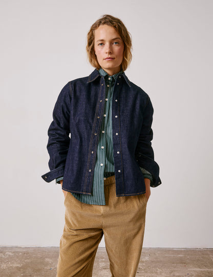 Chemise Penny en denim bleu marine