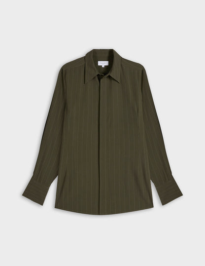 Chemise Pétale rayée kaki