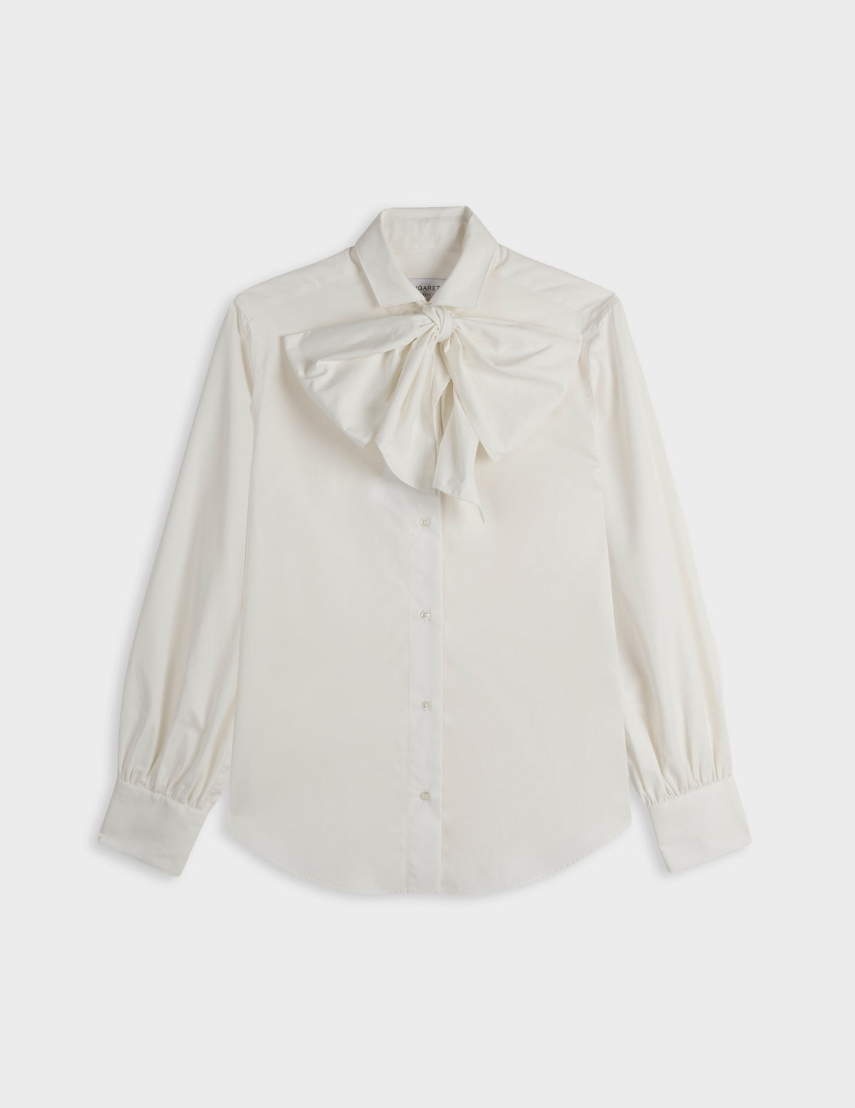 Ecru removable pussybow collar Pétula shirt - Poplin - Cravat Collar#6