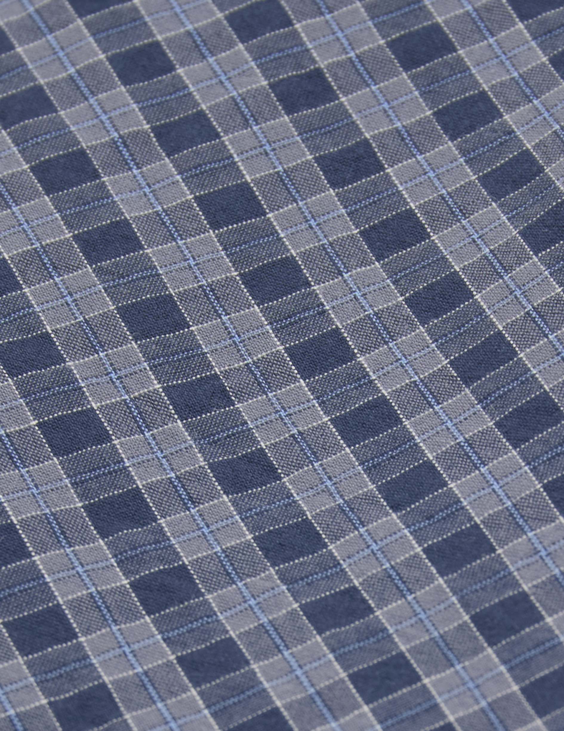 Blue check Pharell shirt - Poplin - Shark Collar