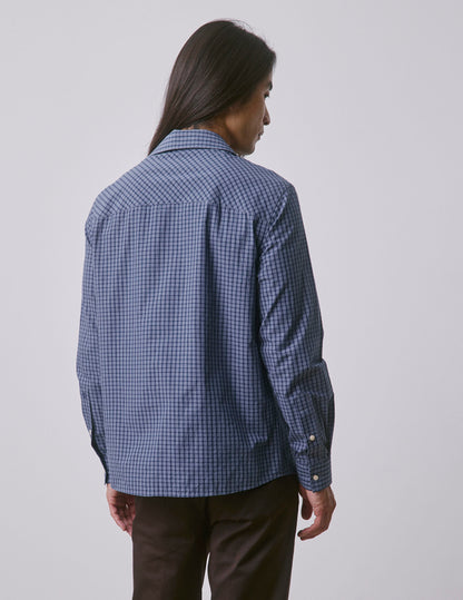 Blue check Pharell shirt