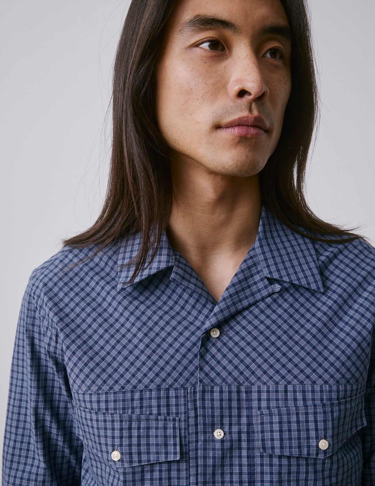 Blue check Pharell shirt