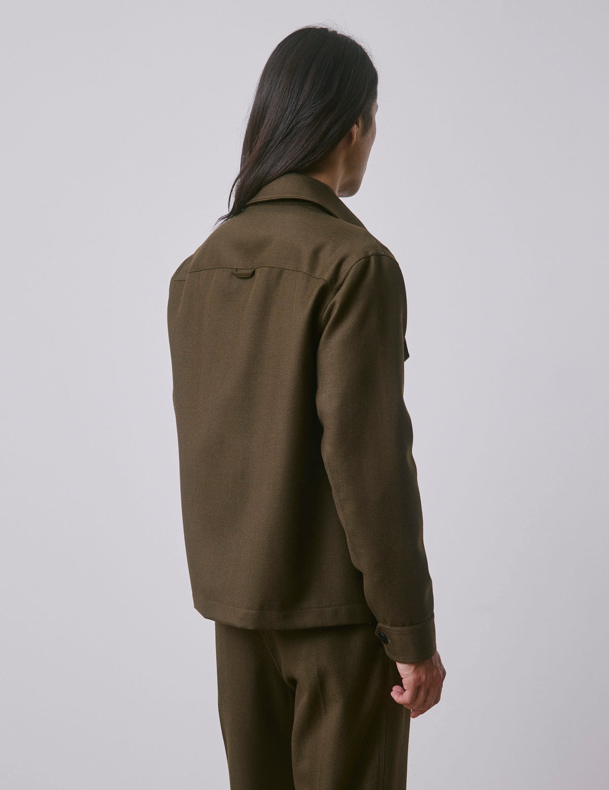 Veste Phileas en laine vierge kaki