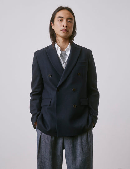 Veste de blazer Philippe en laine marine
