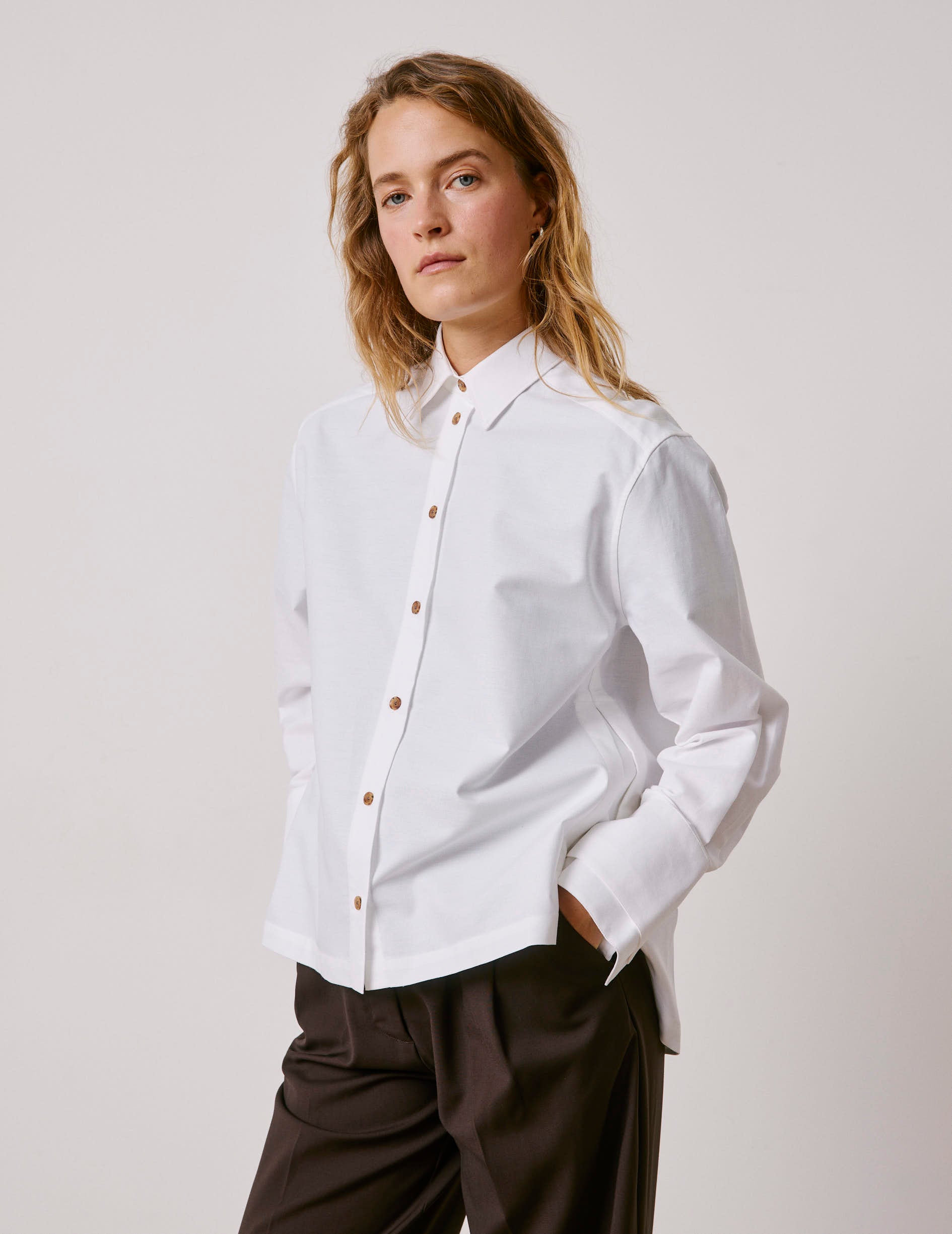 White Phoebie shirt - Oxford - Shirt Collar