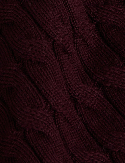 Pull Piersen en laine mérinos bordeaux