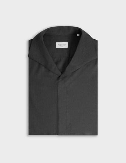 Chemise Pio en laine vierge grise