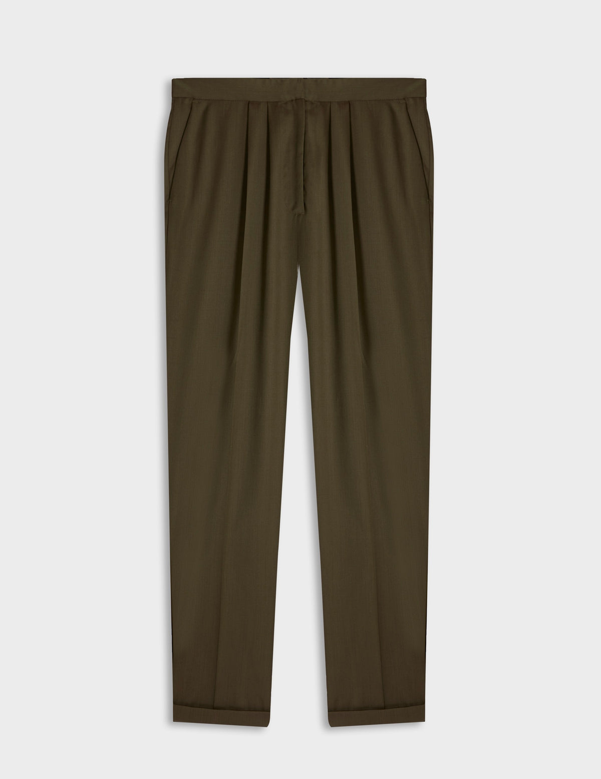 Pantalon Pippa en laine vierge kaki