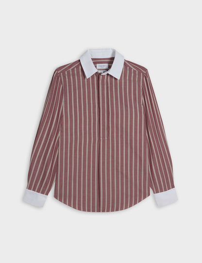 Blouse popover Poppy rayée rouge