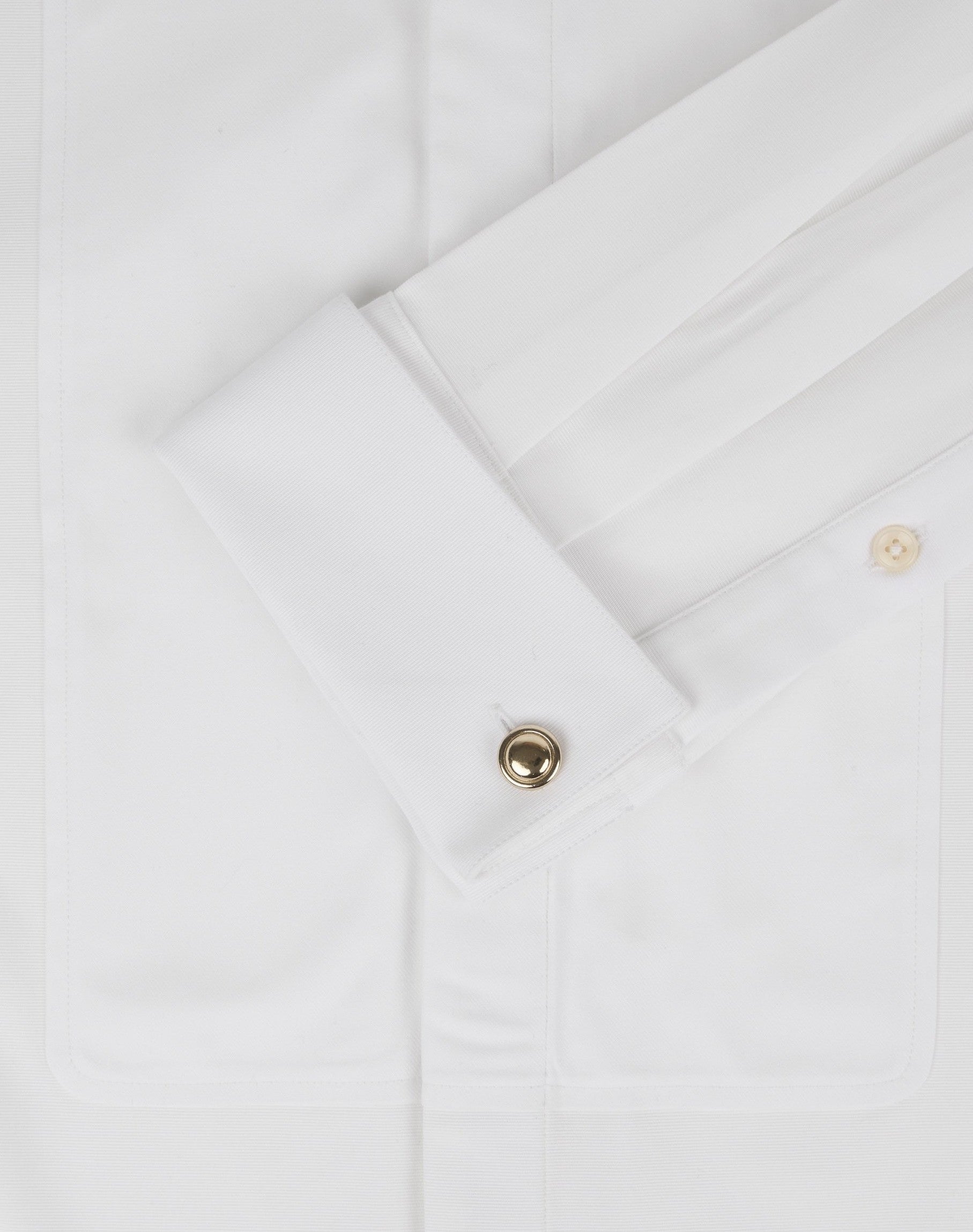 Chemise boxy Preppy blanche - Ottoman - Col Cassé - Poignets Mousquetaires