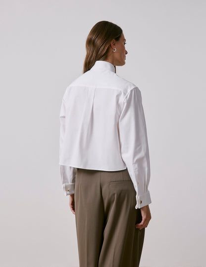 Chemise boxy Preppy blanche