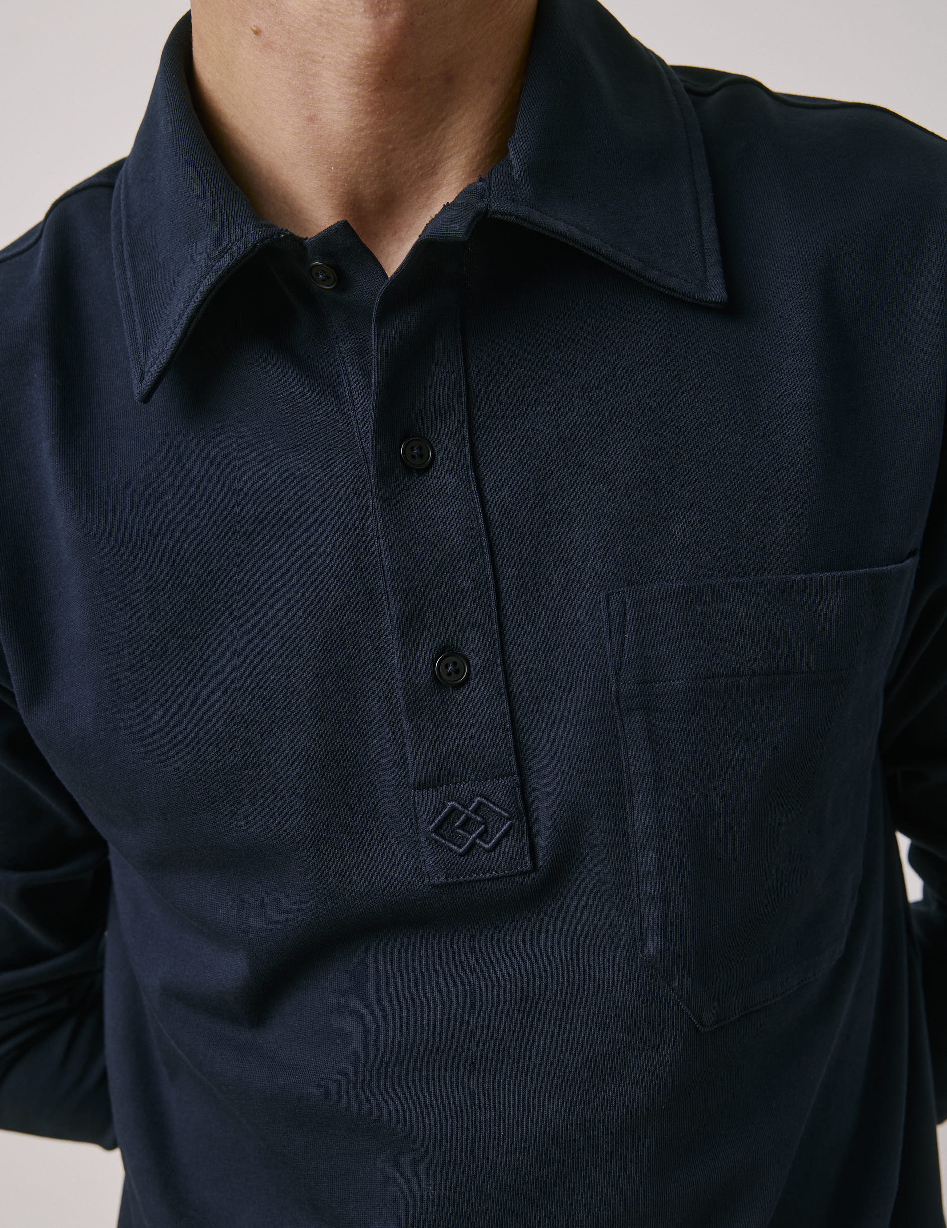 Navy cotton T-shirt