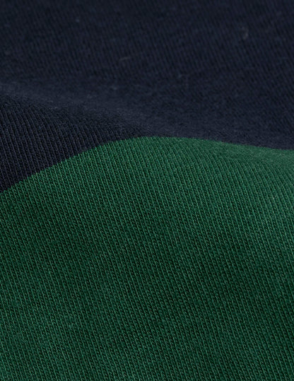T-shirt Prosper en coton rayé marine et vert