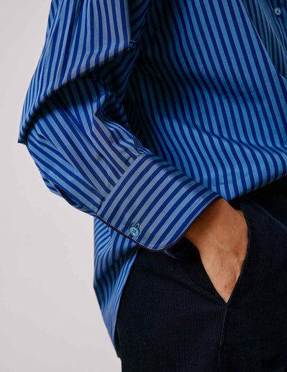 Chemise oversize Soffy rayée bleue