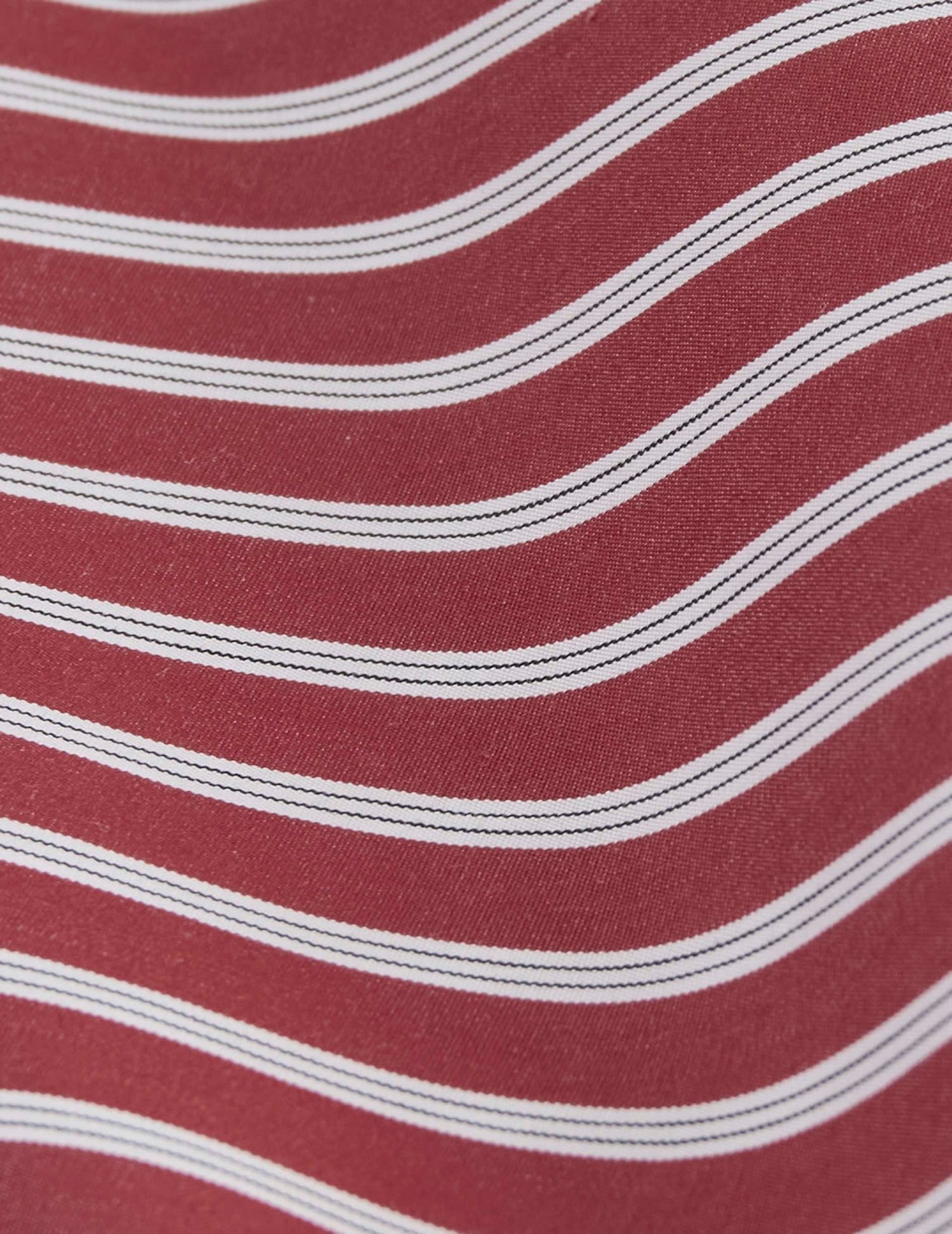 Chemise oversize Soffy rayée rouge - Popeline - Col Chemise#5