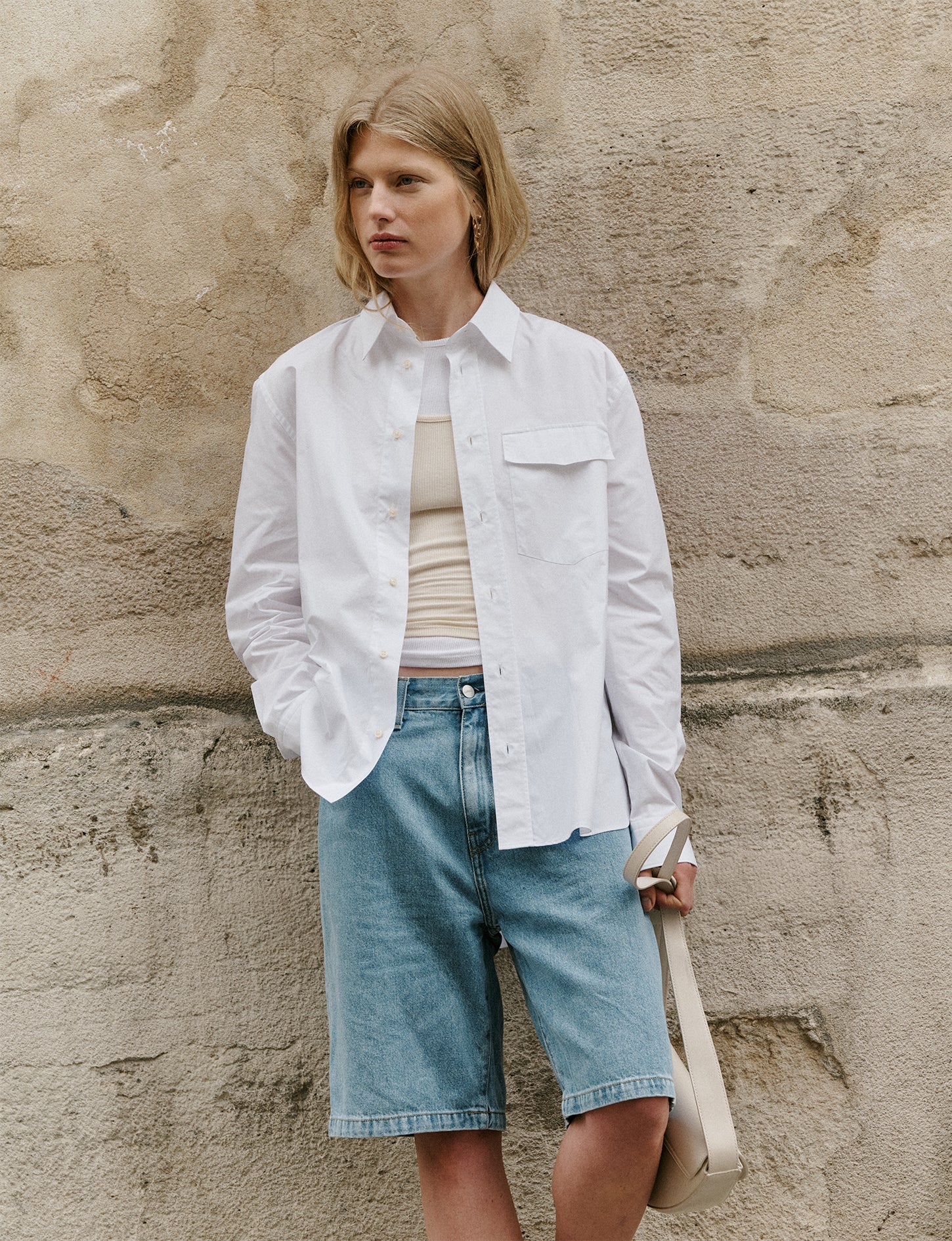 White Marais shirt - Poplin - French Collar#2