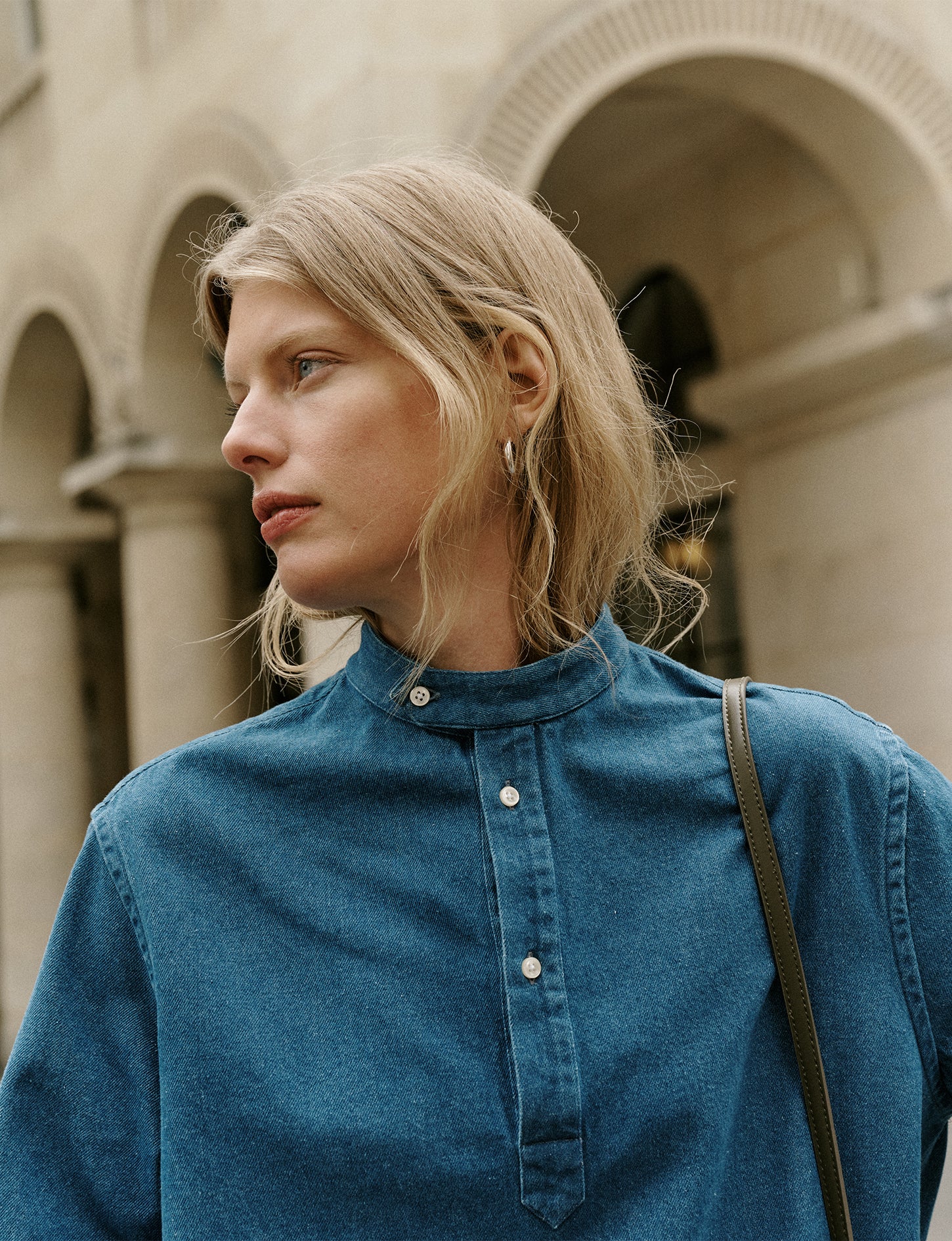 Denim Palais Royal shirt - Denim - Officer Collar#12