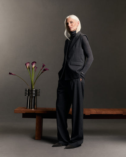 Blazer Monica en laine vierge grise