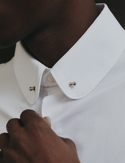 Semi-fitted white shirt