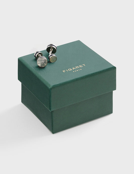 Double mother-of-pearl cufflinks