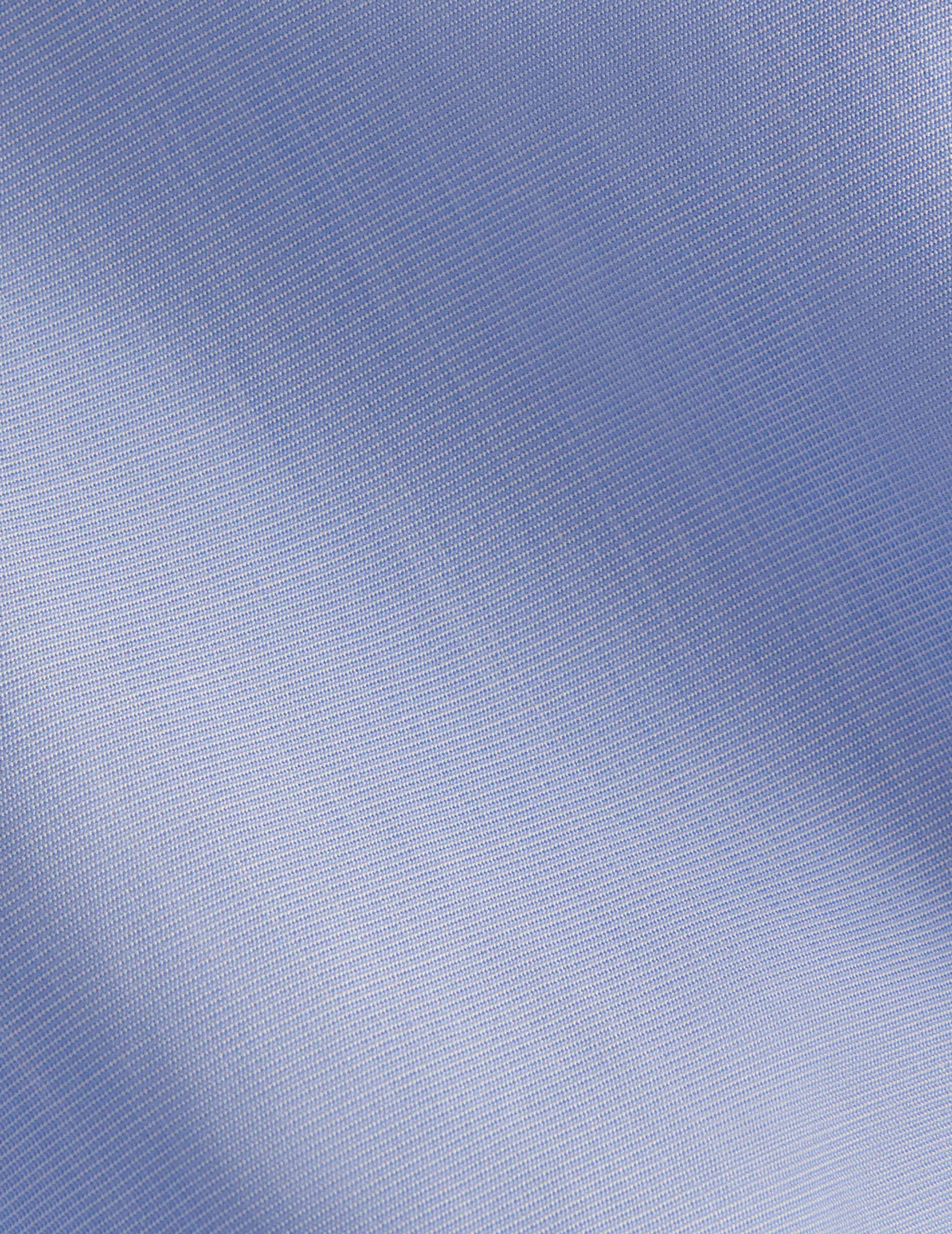 Chemise Semi-ajustée Infroissable bleue - Fil-à-fil - Col Figaret