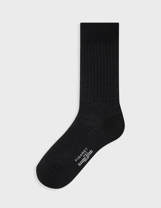 Black wool socks