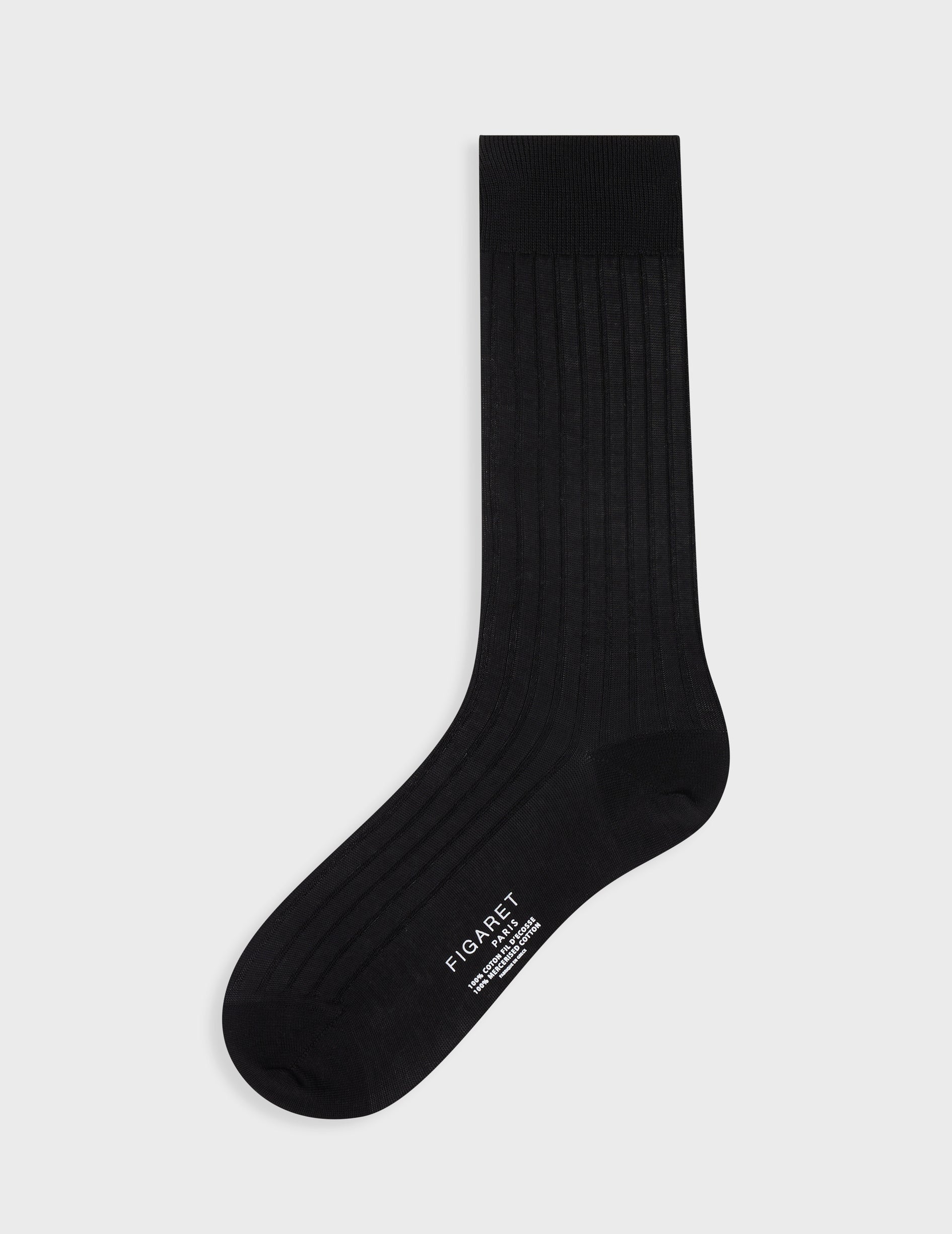 Black double lisle thread socks