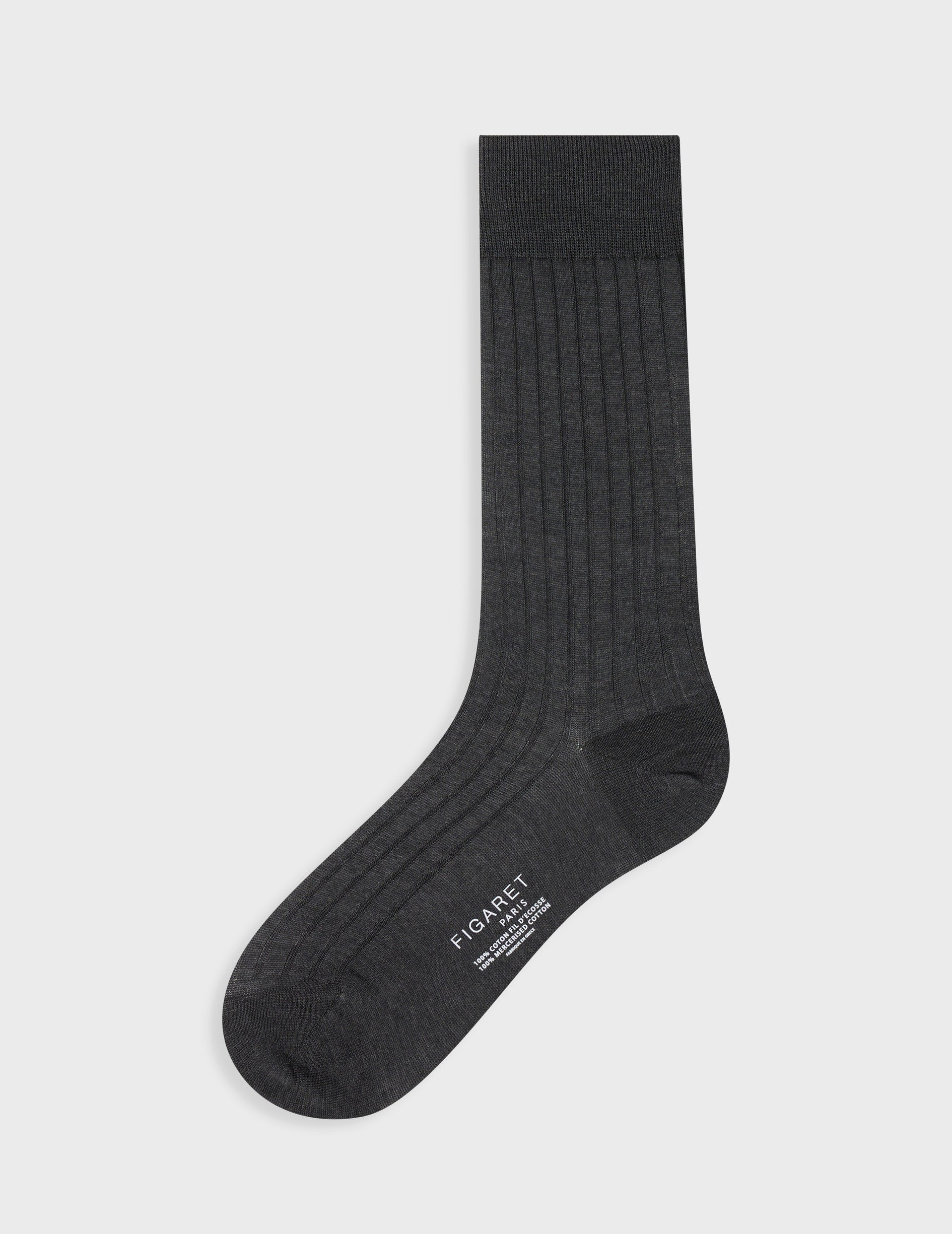 Charcoal double lisle thread socks