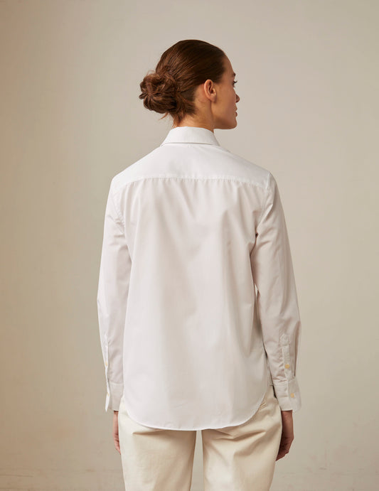 Marion white wrinkle-resistant shirt