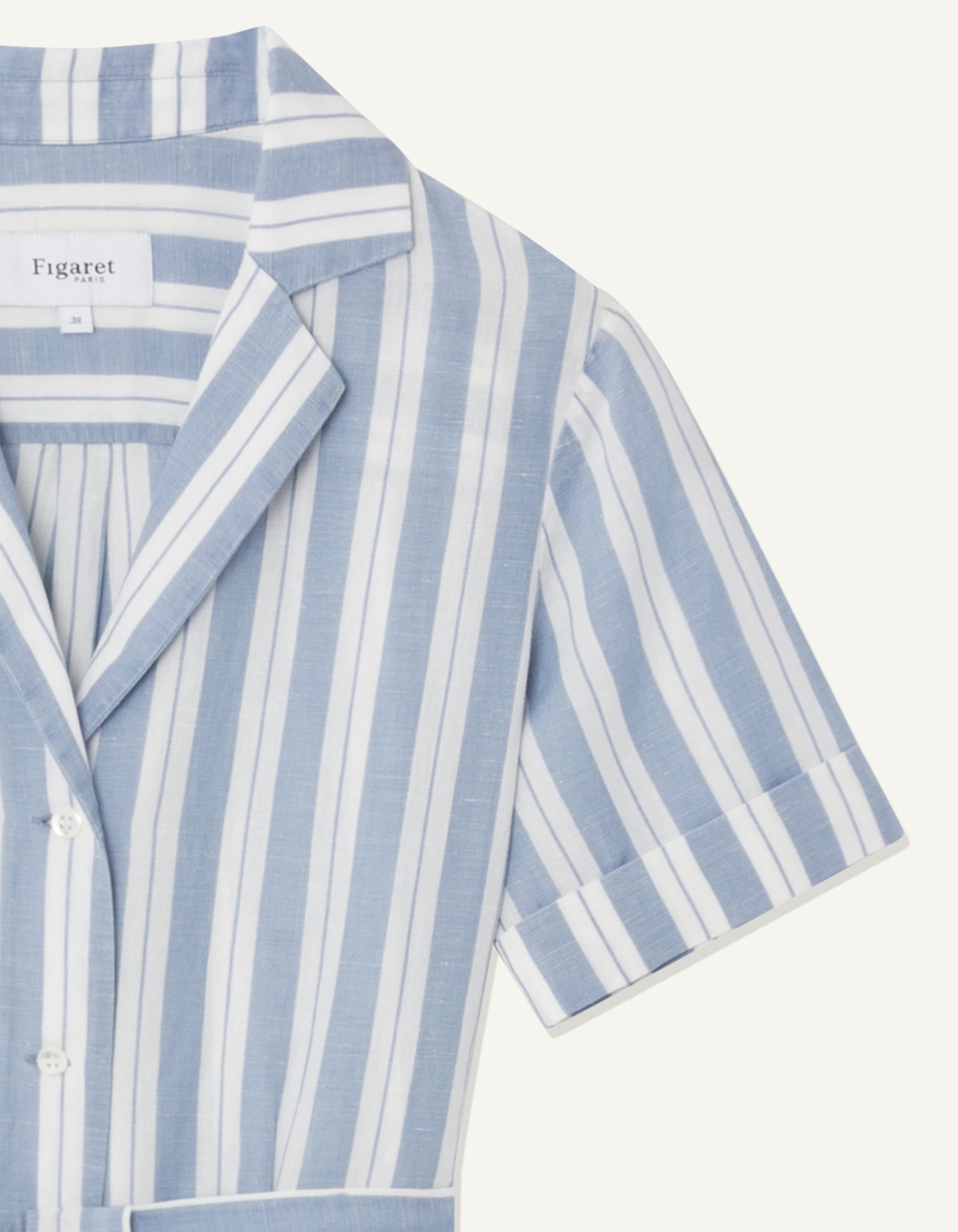 Maia bleu toile rayées bleues