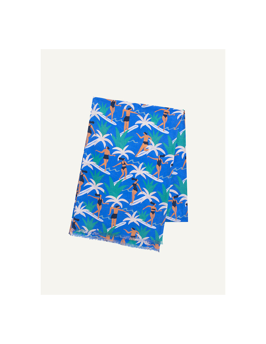 Figaret x Quentin Monge blue scarf