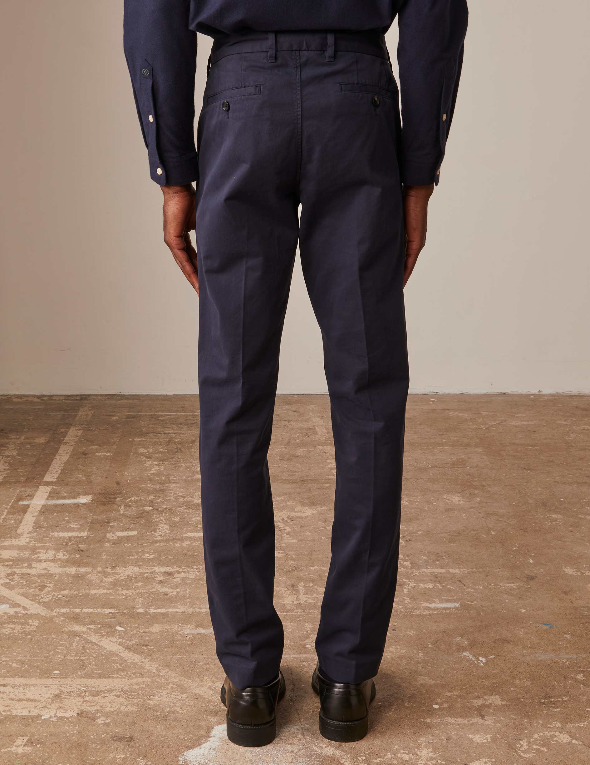 Maxence chinos in navy cotton