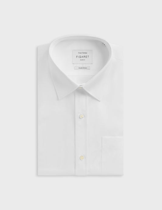 White Classic Shirt - Twill - Figaret Collar