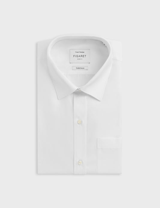 Classic white shirt - Poplin - Figaret Collar